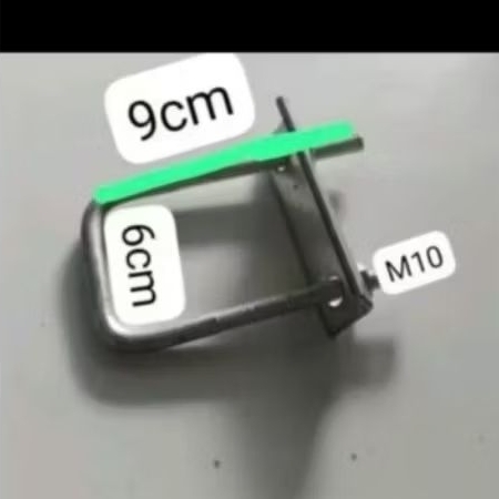 ubolt kotak holo 6cm besi 10