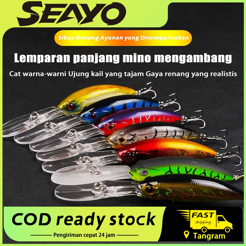 Umpan Palsu Mino 10cm 7.5g - Umpan Pancing Laut Terbaik, Umpan Ikan Artificial, Fishing Lure Viral