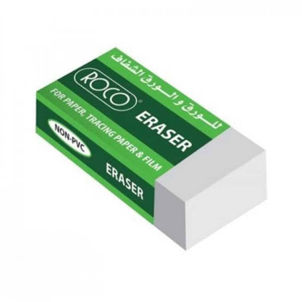 

PENGHAPUS PENSIL – ERASER / PENGHAPUS MERK ROCO / PENGHAPUS MINI ISI 4PCS