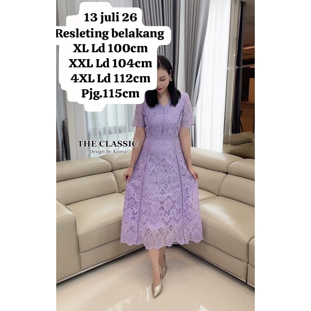 DRESS BROKAT BANGKOK THE CLASSIC KOREA DESIGN