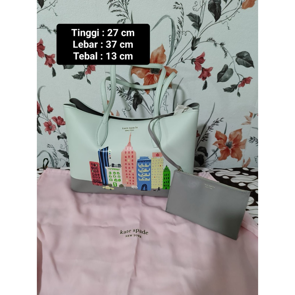 KATE SPADE CITY SKYLINE LARGE TOTE BAG ORI / TAS KATE SPADE