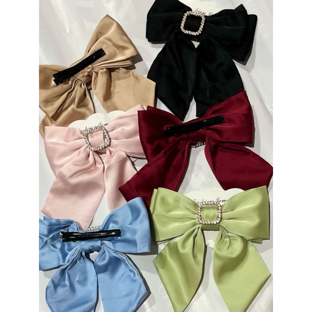 jepit pita korea satin hiasan kepala hiasan rambut jepit rambut pita wanita / perempuan / anak perem
