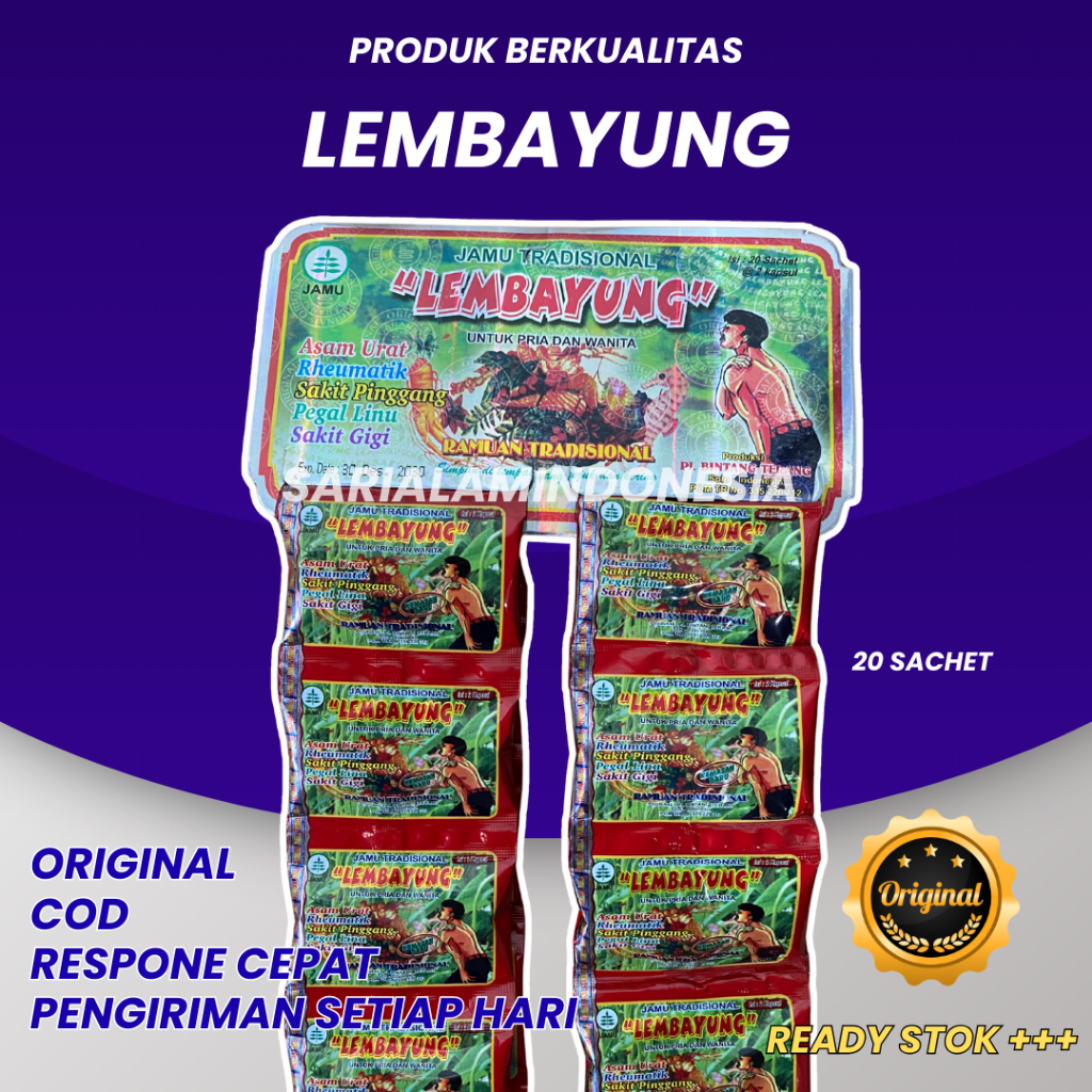 

Lembayung kapsul asam urat pegal linu 1 hanger isi 20