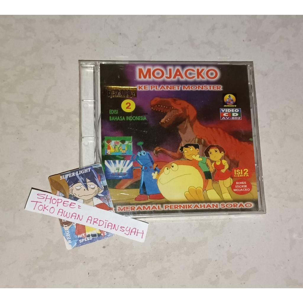 Vcd mojacko original vol.2 dubbing/suara indonesia (segel/baru) bonus sticker mojacko