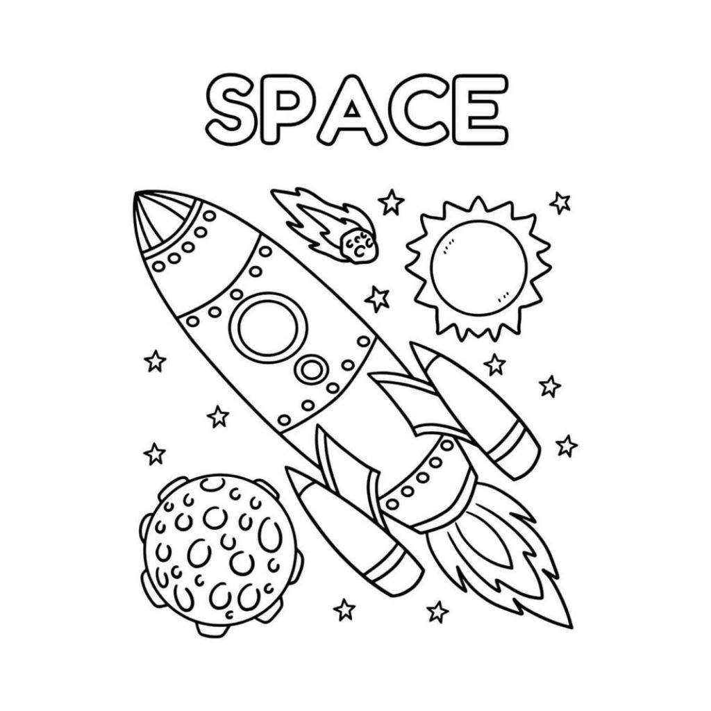 

Worksheet Anak 3-8 Tahun Lembar Mewarnai Tema Luar Angkasa isi 20 Lembar Kertas HVS