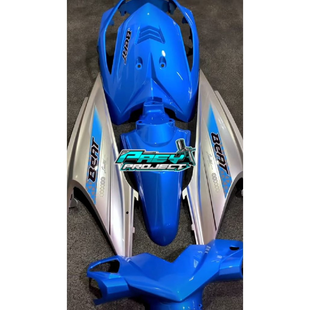 full body halus beat karbu warna biru silver. cover body halus beat karbu fulset