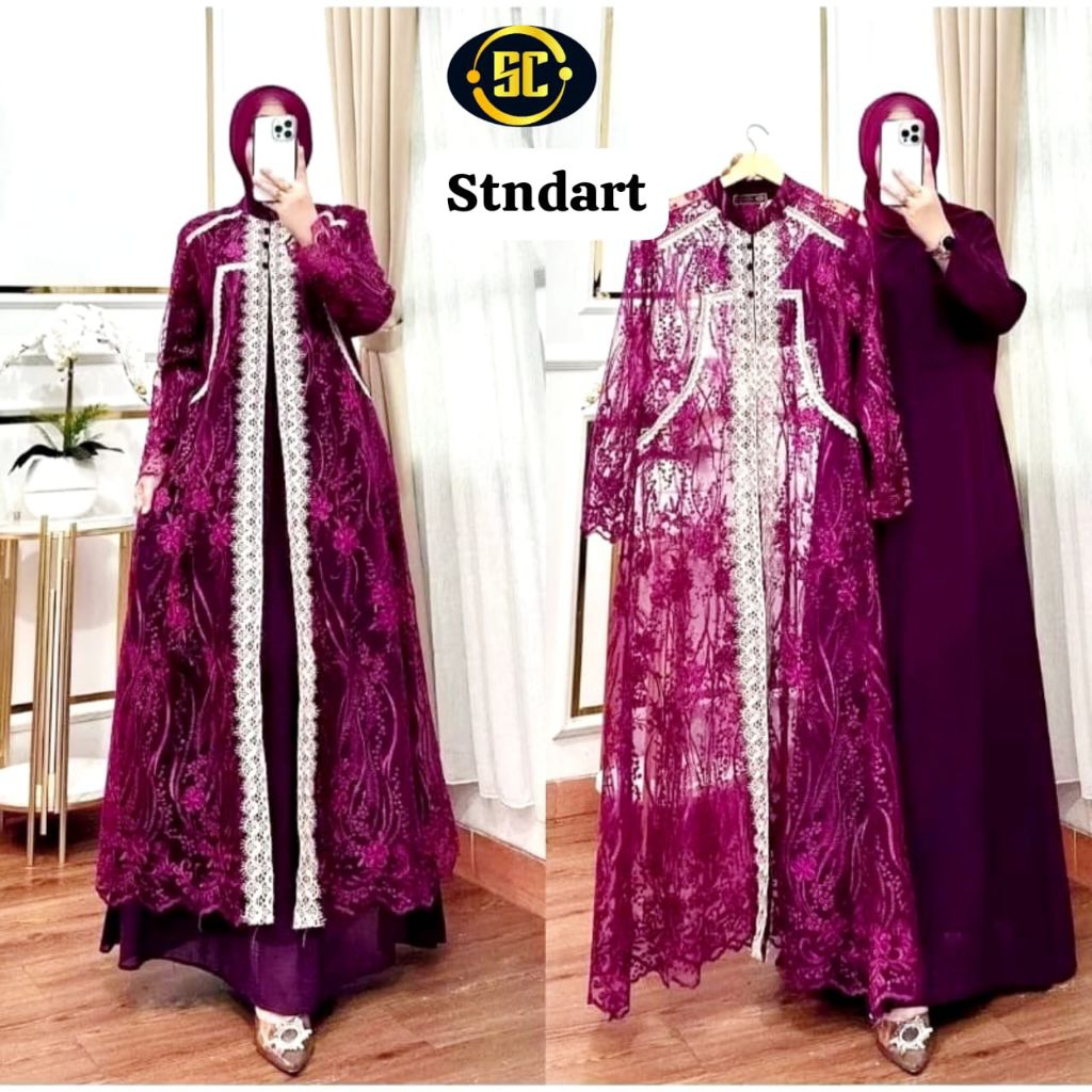 GAMIS BROKAT 2IN1 TERLARIS SUPER MEWAH BEST SELLER/GAMIS WANITA IMPORT PREMIUM