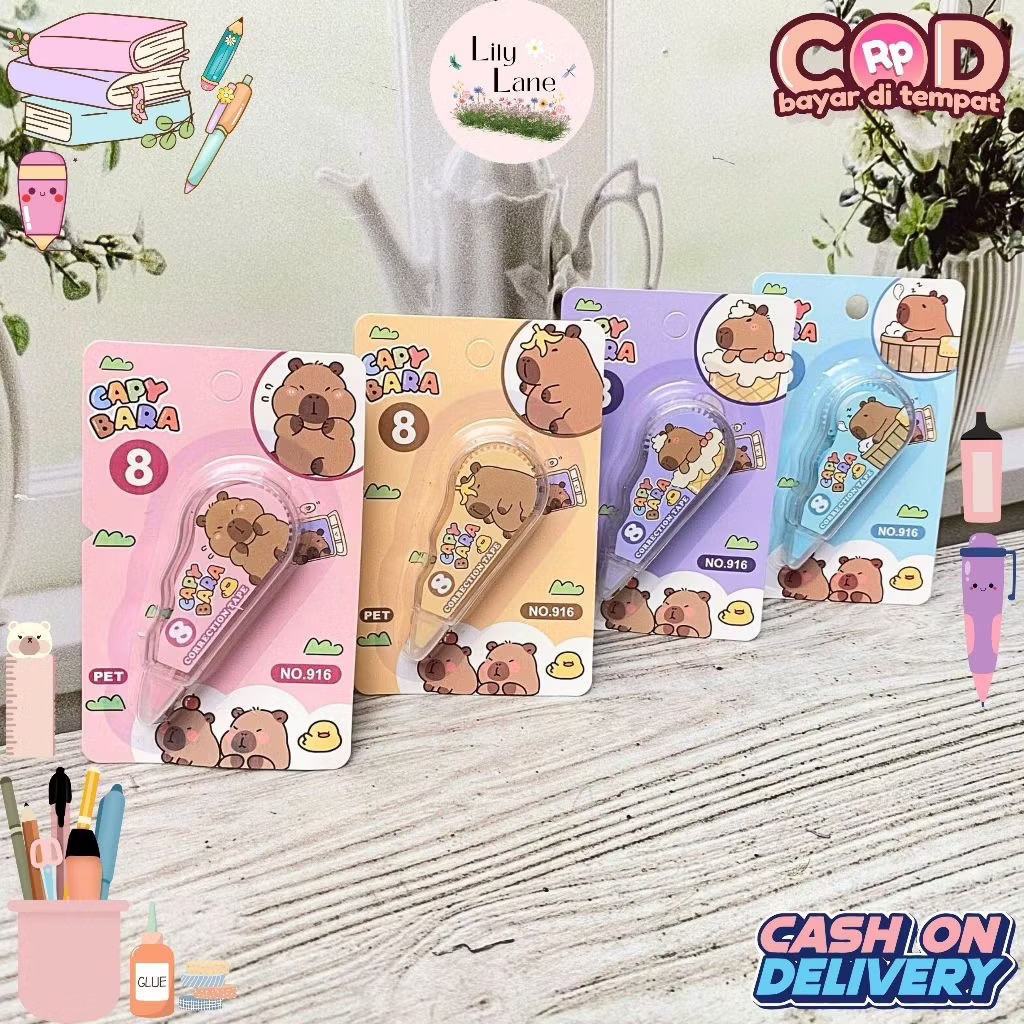 

Correction Tape Satuan Kecil Capybara Alat Tulis Stationery