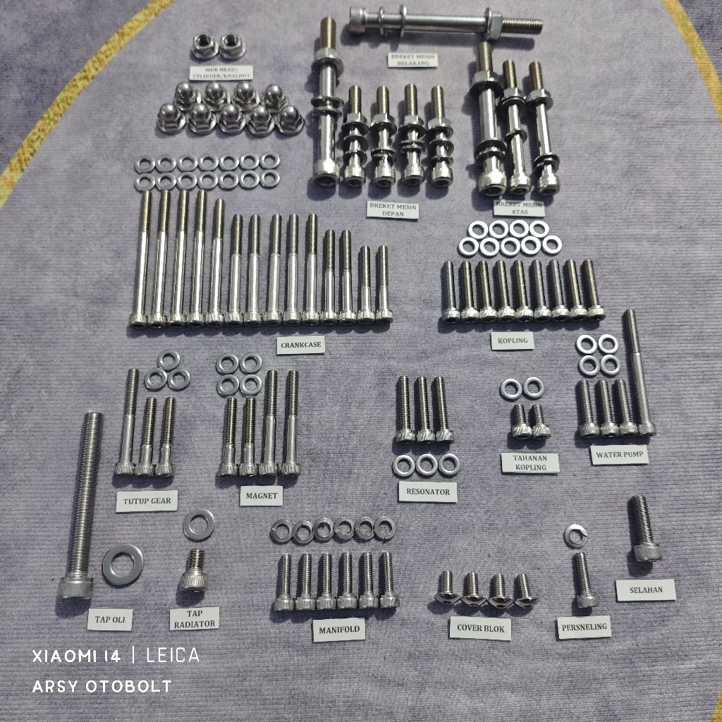 Baut Fullset Mesin Ninja 150 KIS