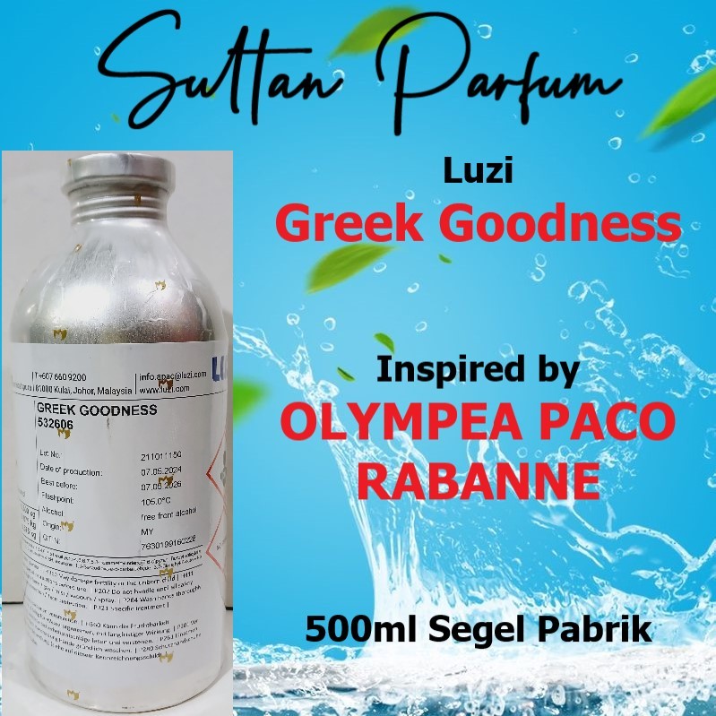GREEK GOODNESS by LUZI Bibit Parfum OLYMPEA PACO RABANNE 500ml Segel Pabrik