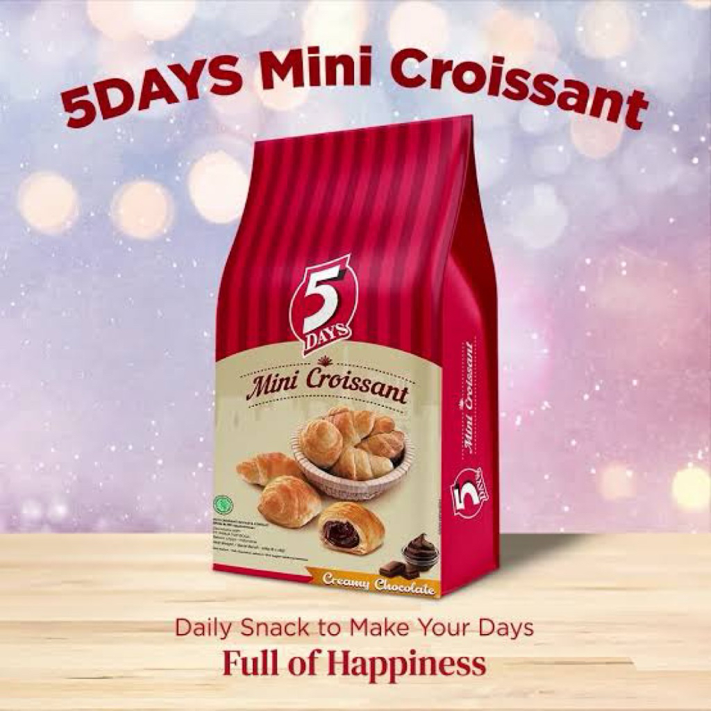 

5days mini croossant chocolate 8x16gr