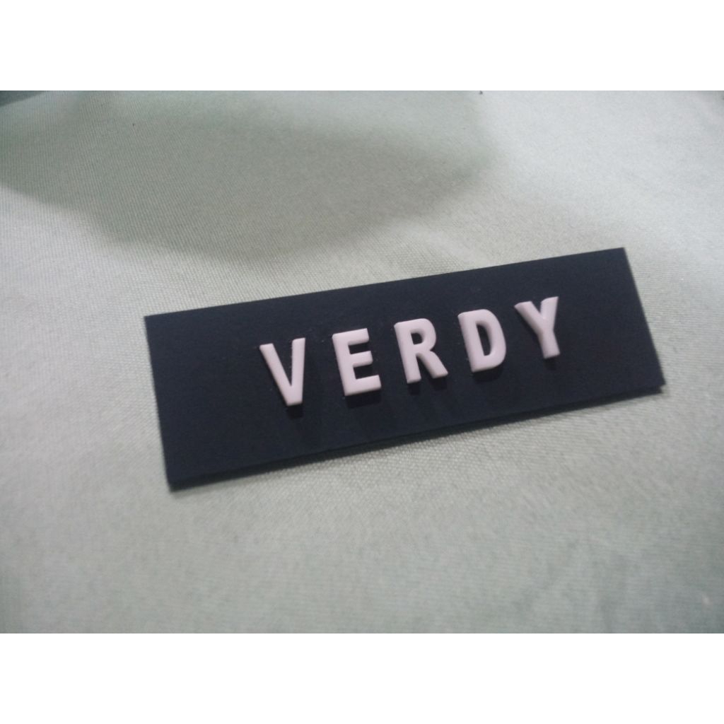 

name tag papan nama timbul 3D standar TNI