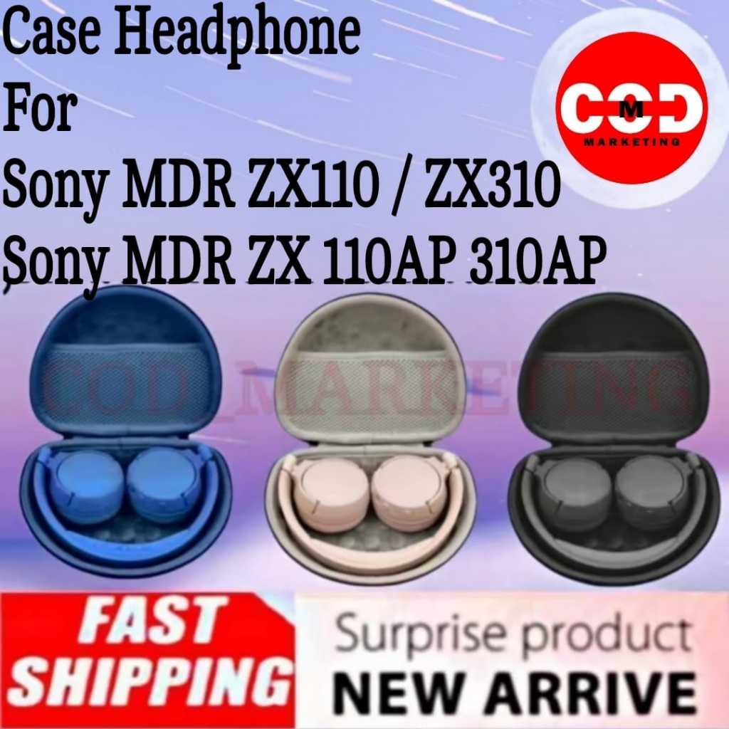 Hard Case Tas Headphone Headset Sony MDR ZX110AP - Sony MDR ZX 110AP - Sony MDR ZX 110 AP - Sony MDR