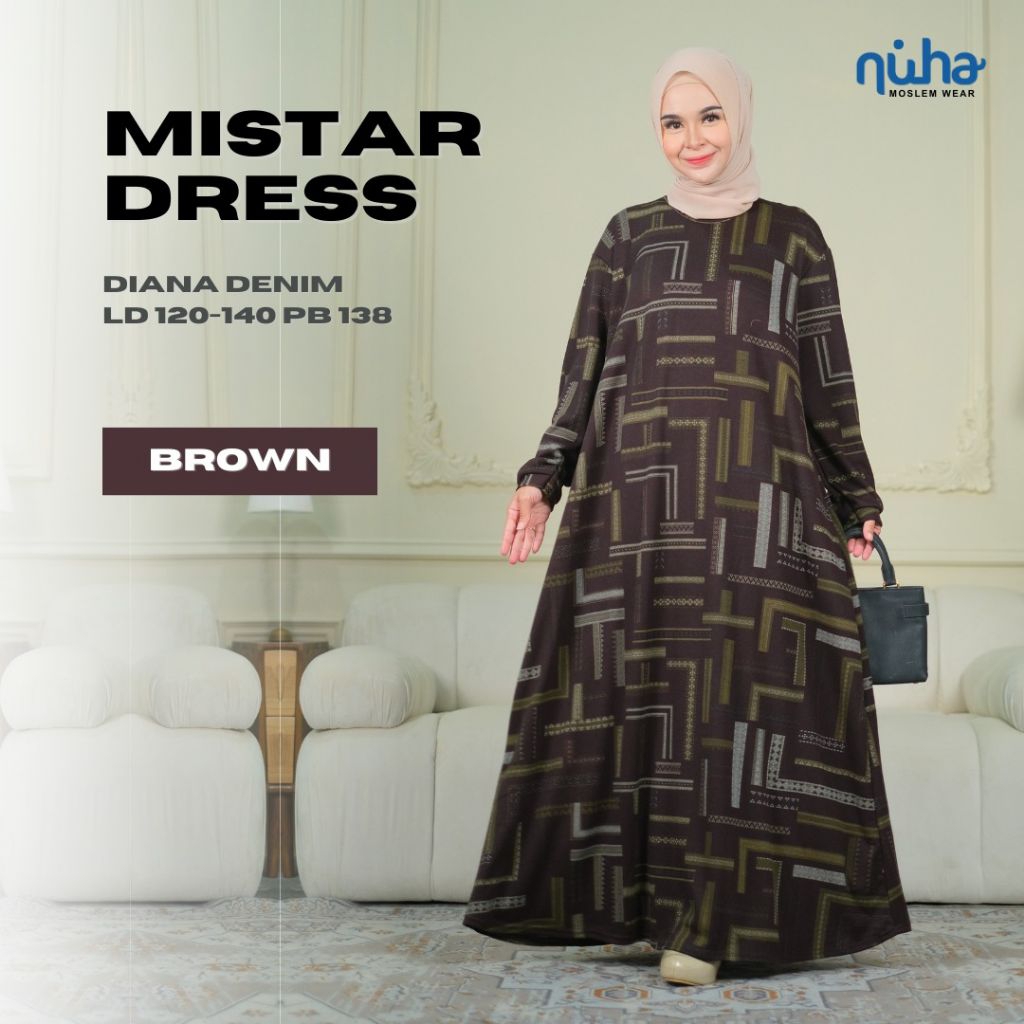 Gamis jumbo ld 120-150 motif batik xxxl xxl bahan Calvin jeans premium