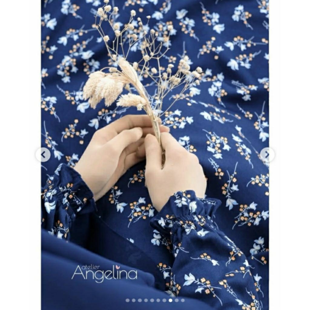 READY Bella sarah dress / atelier angelina/ Bouton fleur / astera black / moza blue / tavalera / XS/
