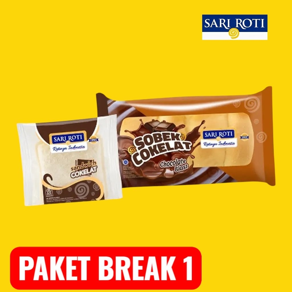 

SARI ROTI PAKET Break 1 Sandiwch cokelat dan Sobek Cokelat Lembut Lezat dan Bernutrisi