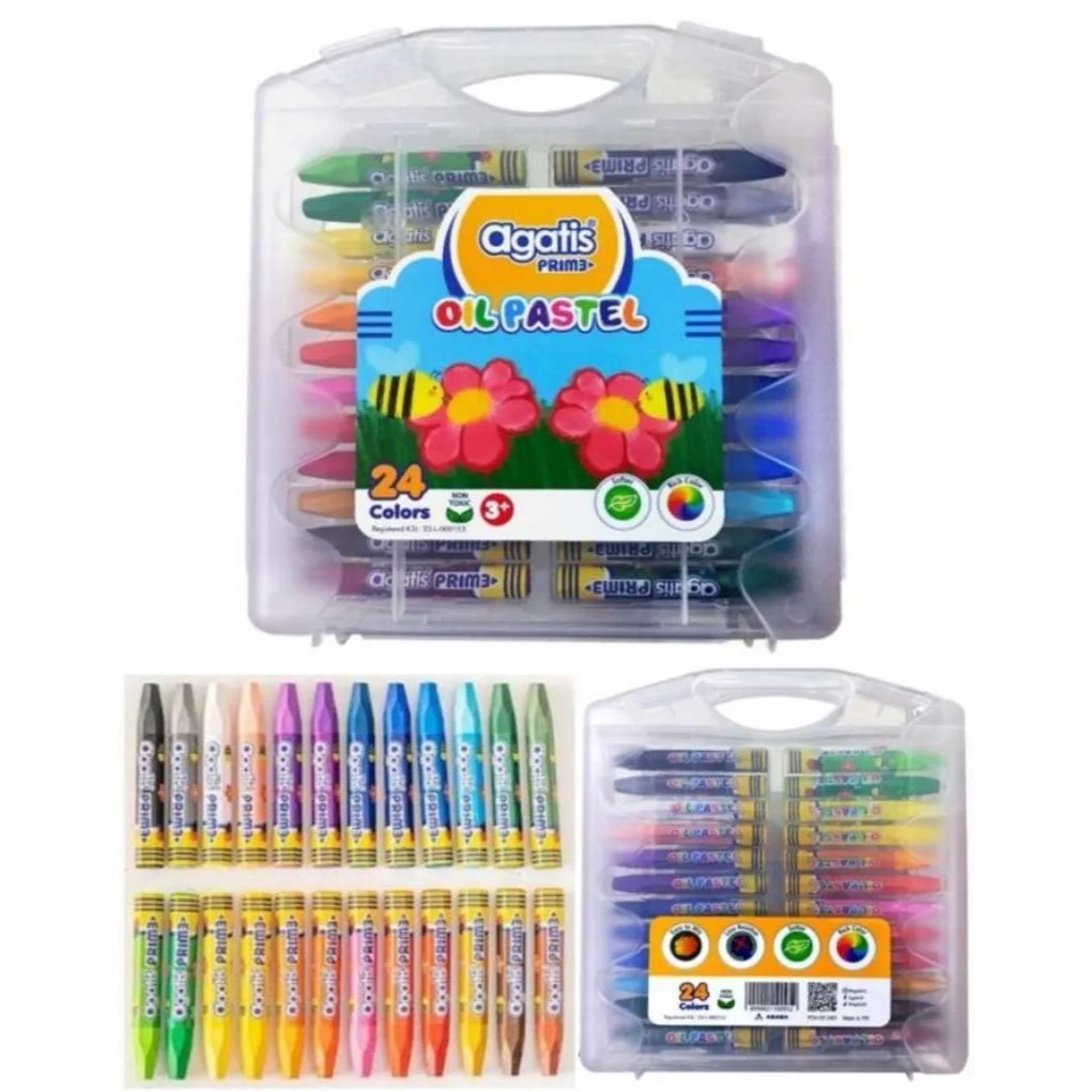 

Crayon Agatis / 24 Warna / Oil Pastel
