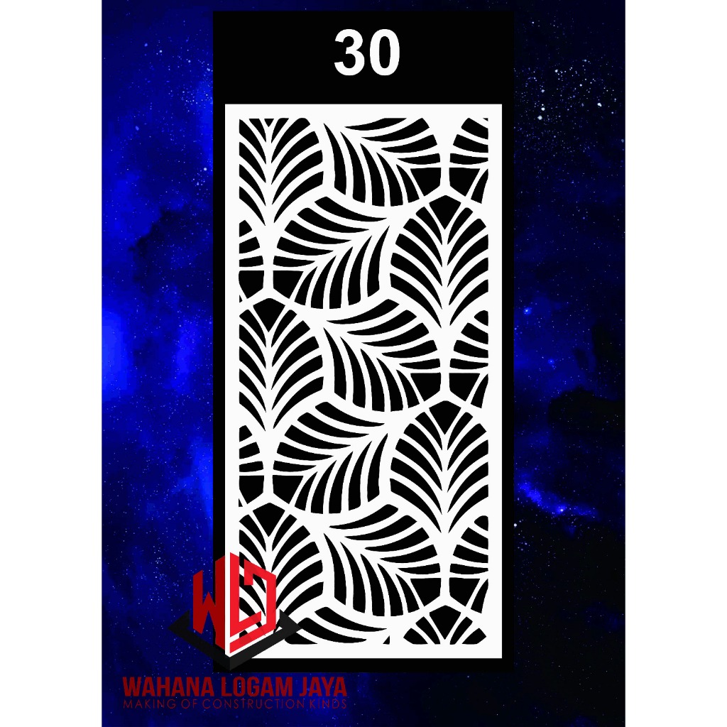 ORNAMEN RUMAH MOTIF MINIMALIS / KRAWANGAN PAGAR  PVC BOARD TEBAL 5 MM / PASTIDI PENYEKAT RUANGAN