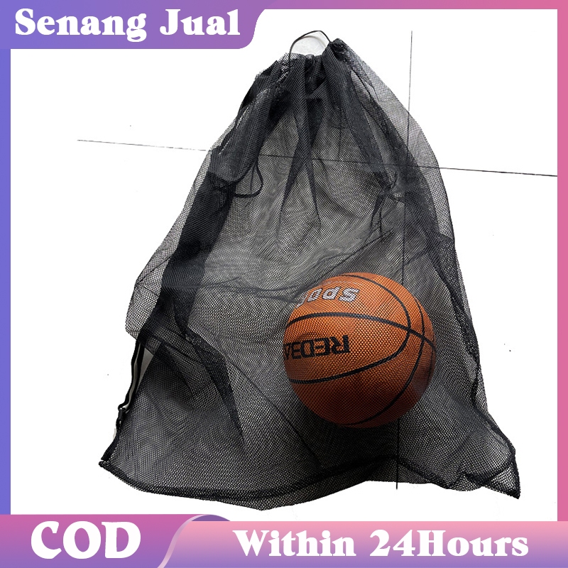 String Bag / Tas Jaring Hitam / Tas Penyimpanan Mainan Anak / Sepak Bola Bola Voli Basket