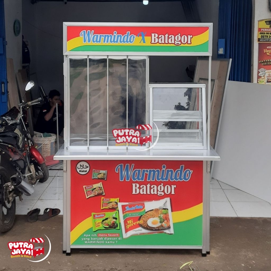 Booth Portable WARMINDO kombinasi + Etalase