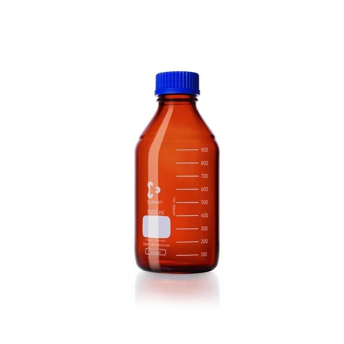 Laboratory Bottle Amber 1000ML Duran. Botol Lab Coklat 1000ML Duran. Lab Bottle 1L amber Duran.