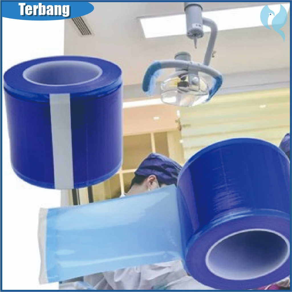 1200pcs Dental Protective Film / Film Penghalang / Plastik Sterilisasi Film Blue / Barrier Film