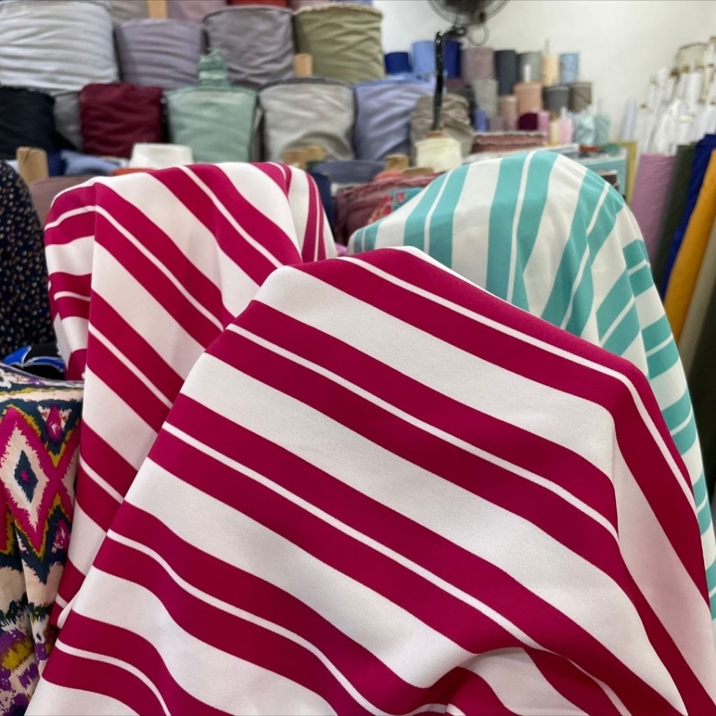 kain shakila stripe/kain shakila salur-salur/kain shakila garis-garis