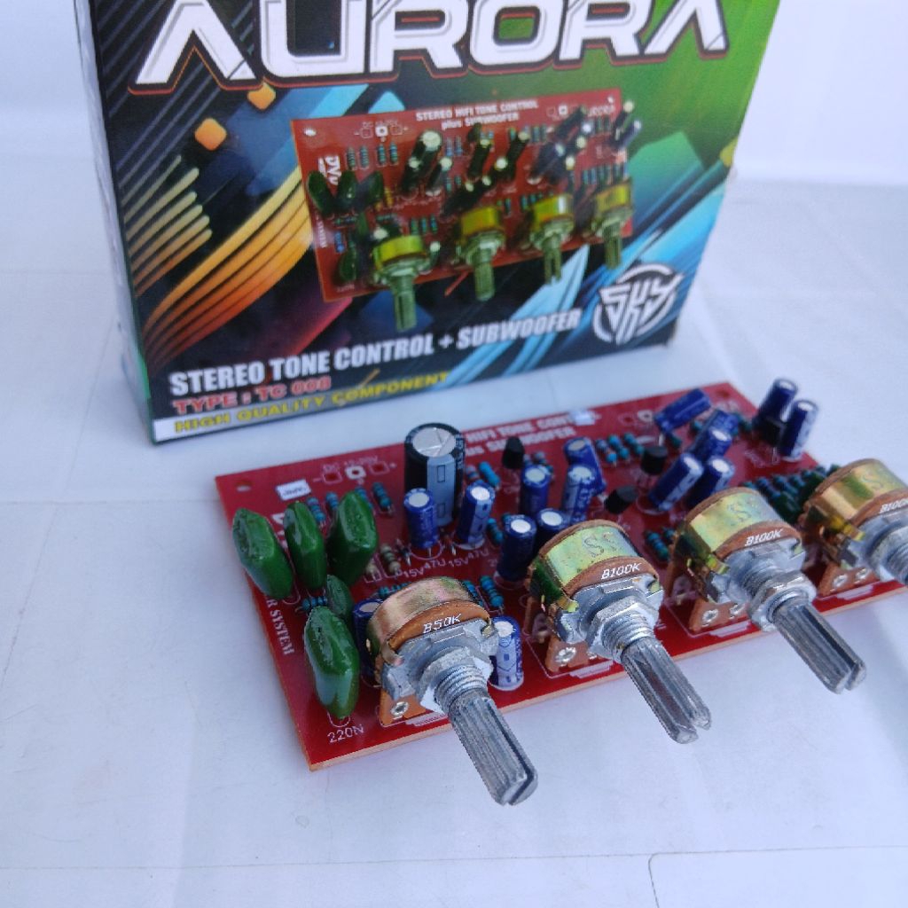 Kit Tone Control Stereo + Subwoofer AURORA  High Quality Component , Tone Control Stereo HI-FI Tone 