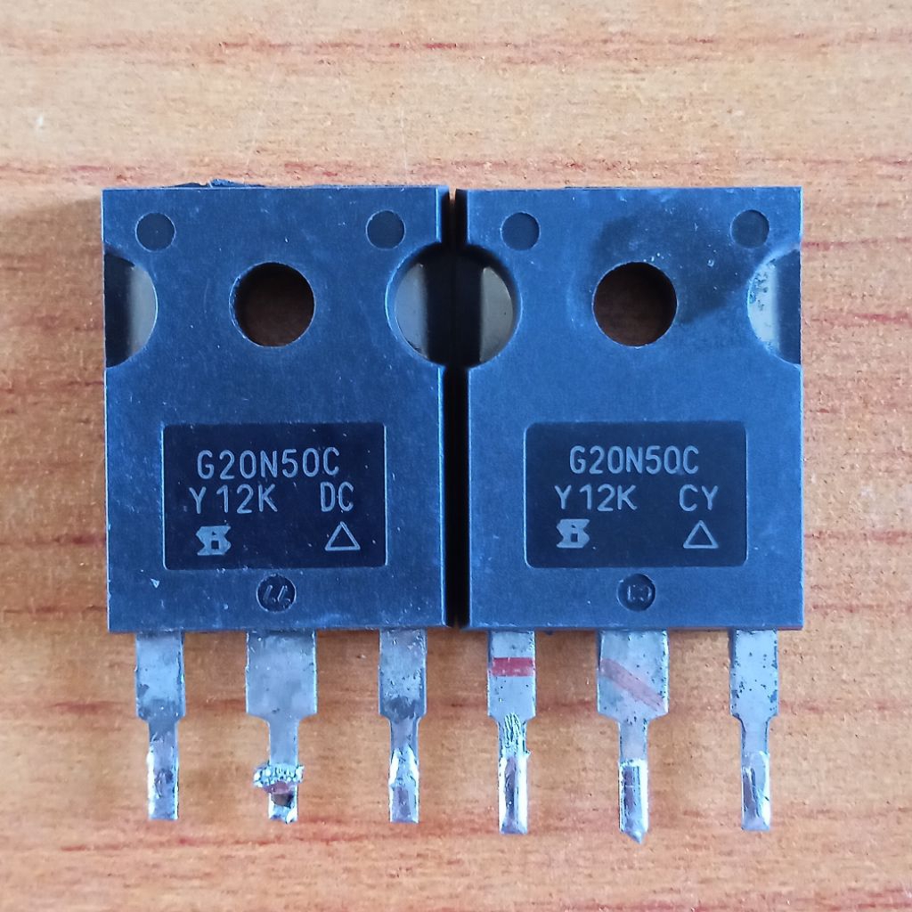 MOSFET G20N50C ( 20A 500V ) Cabutan Original Sudah Lulus Tes Normal Harga 1 Pcs