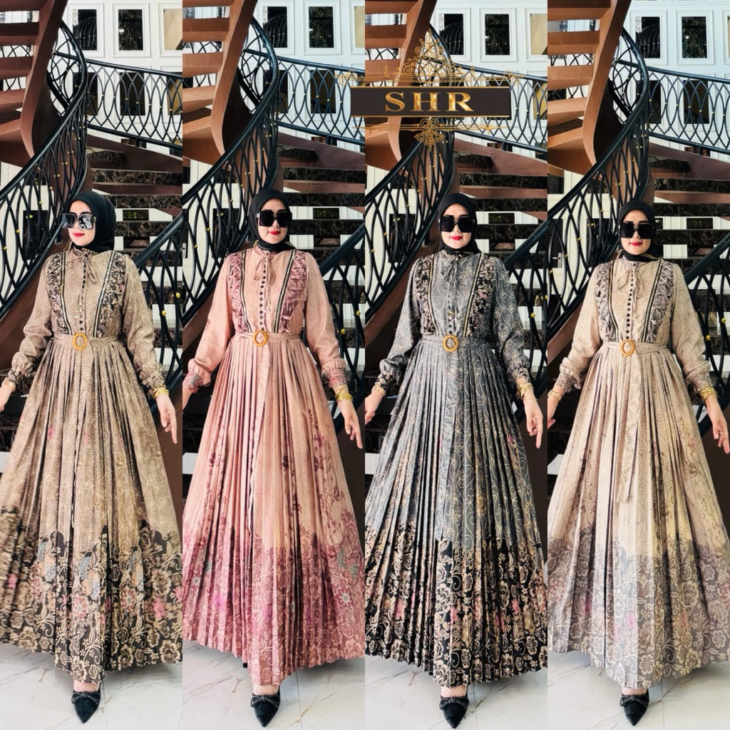 “BY SHR ORI NEW” READY MAXI DRESS KAJOL BATIK KATUN BKK APL ZIPPER BY SHR ORI