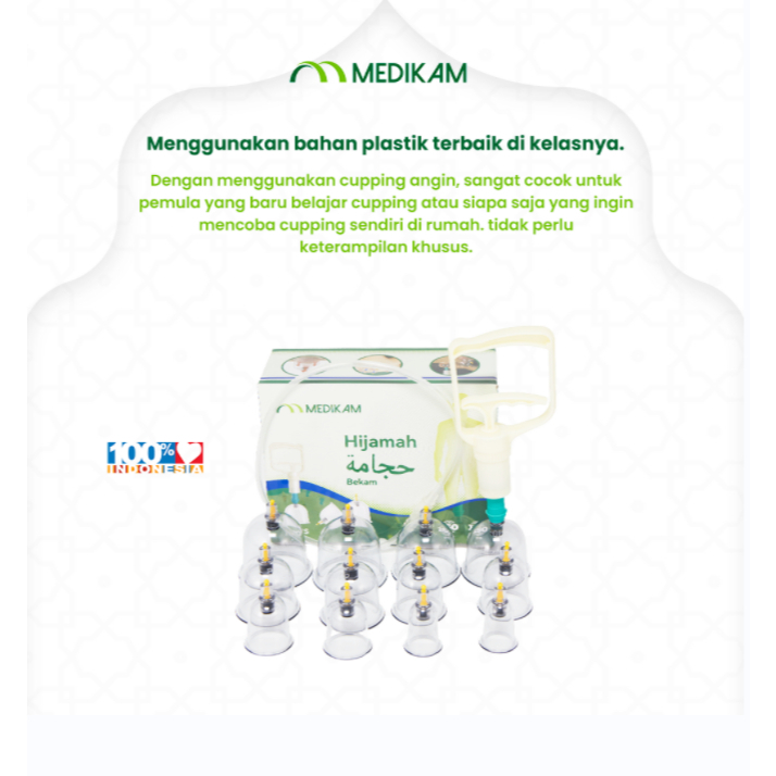 PROMO MEDIKAM HIJAMAH BEKAM SET (ISI 12 KOP)(PAMP BEKAM) HIJAMAH ALAT KOP BEKAM CUPPING