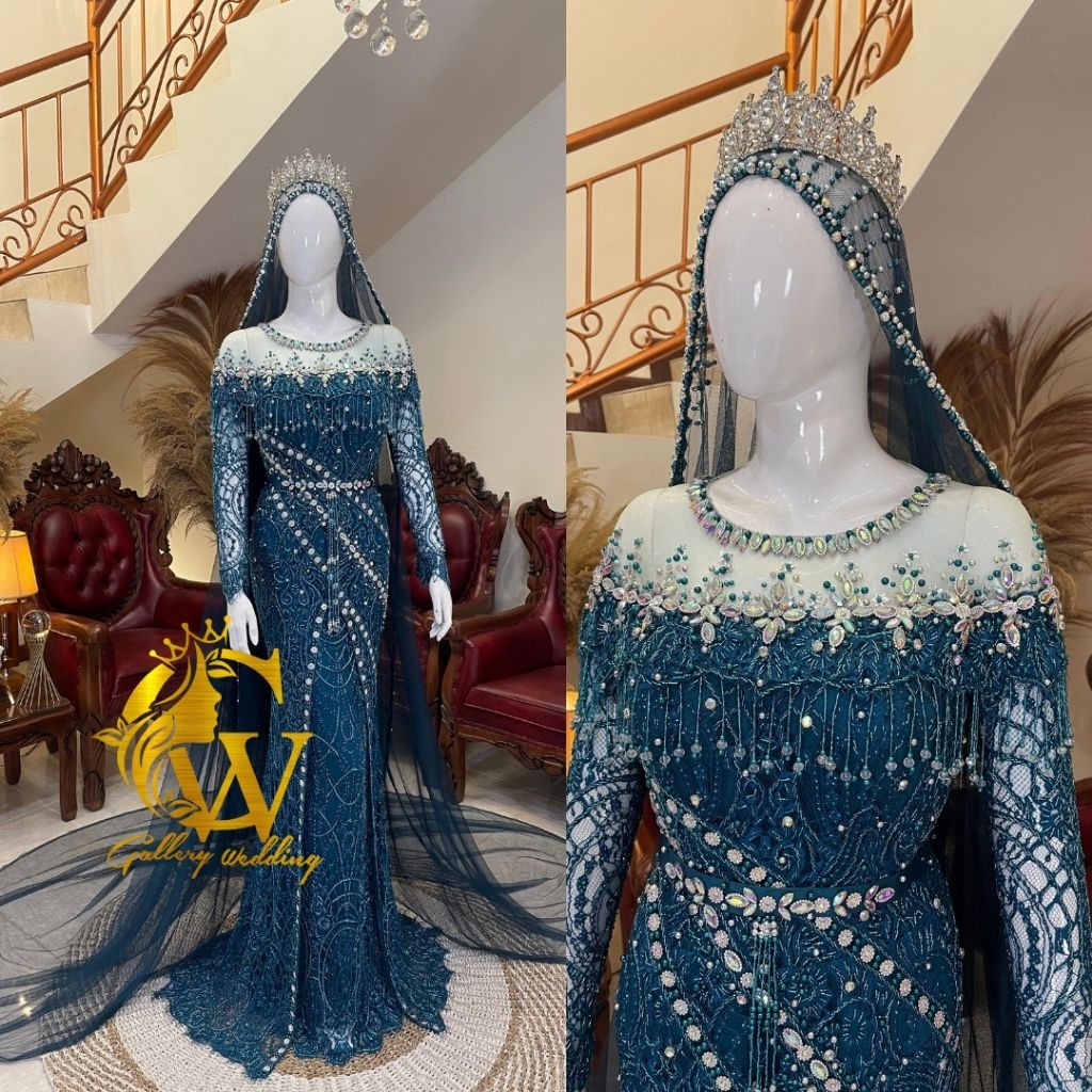 kebaya Akad santili 2in1 || Kebaya Akad Pengantin ||  Kebaya Pengantin Akad Full Payet Mewah || Baju