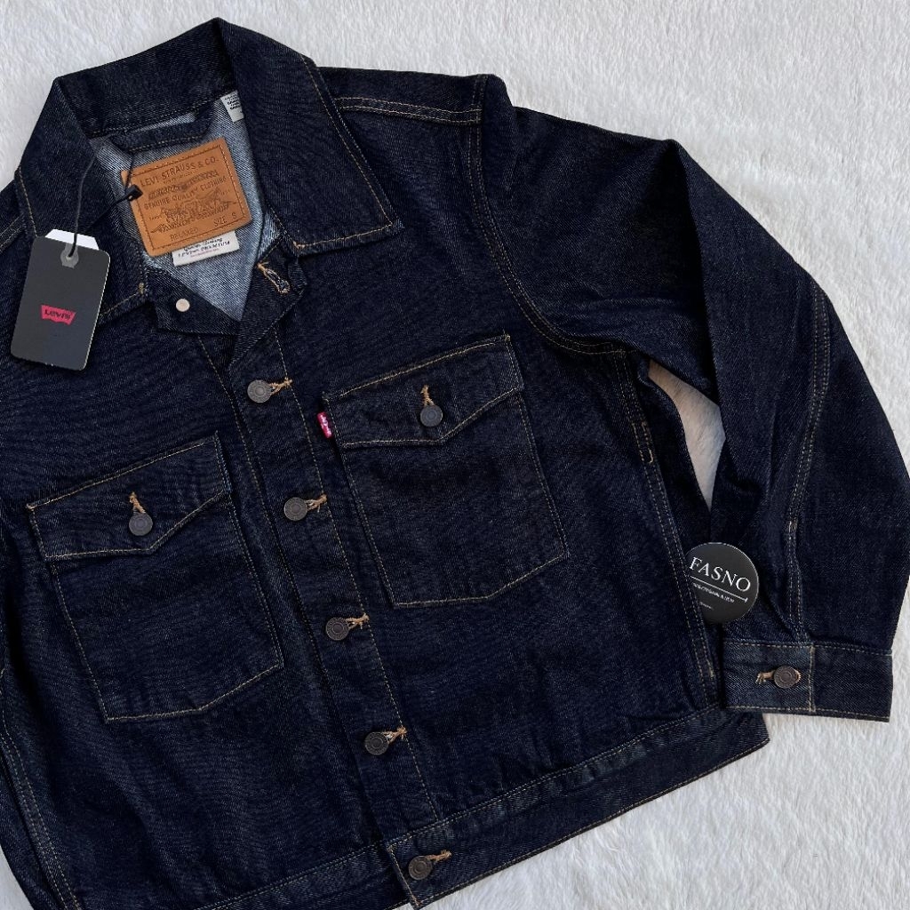 NEW & ORIGINAL LV'S Big E 'TRUCKER Rinse Denim Jacket.[[ BISA NATURAL FADING ]]