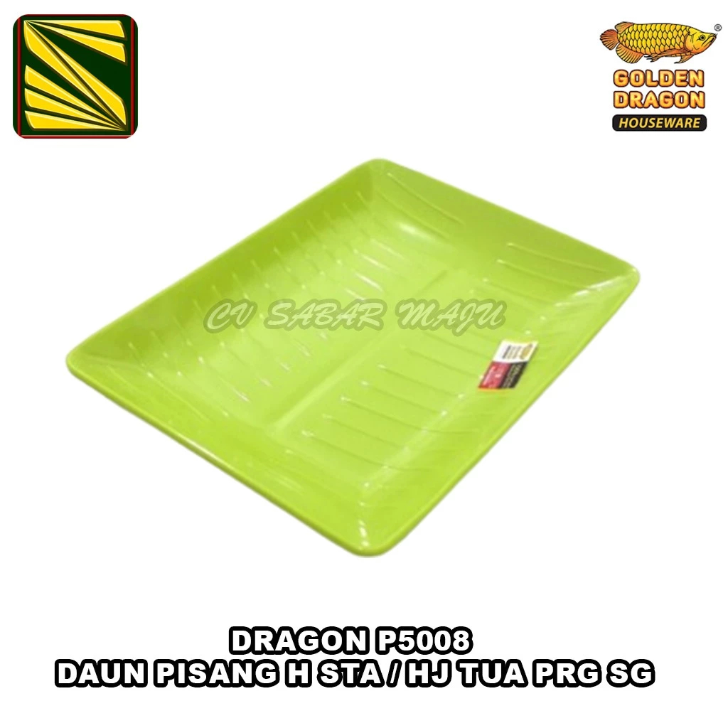 Golden Dragon Piring Melamin Daun / Piring Daun Pisang / Piring Persegi Golden Dragon P5008
