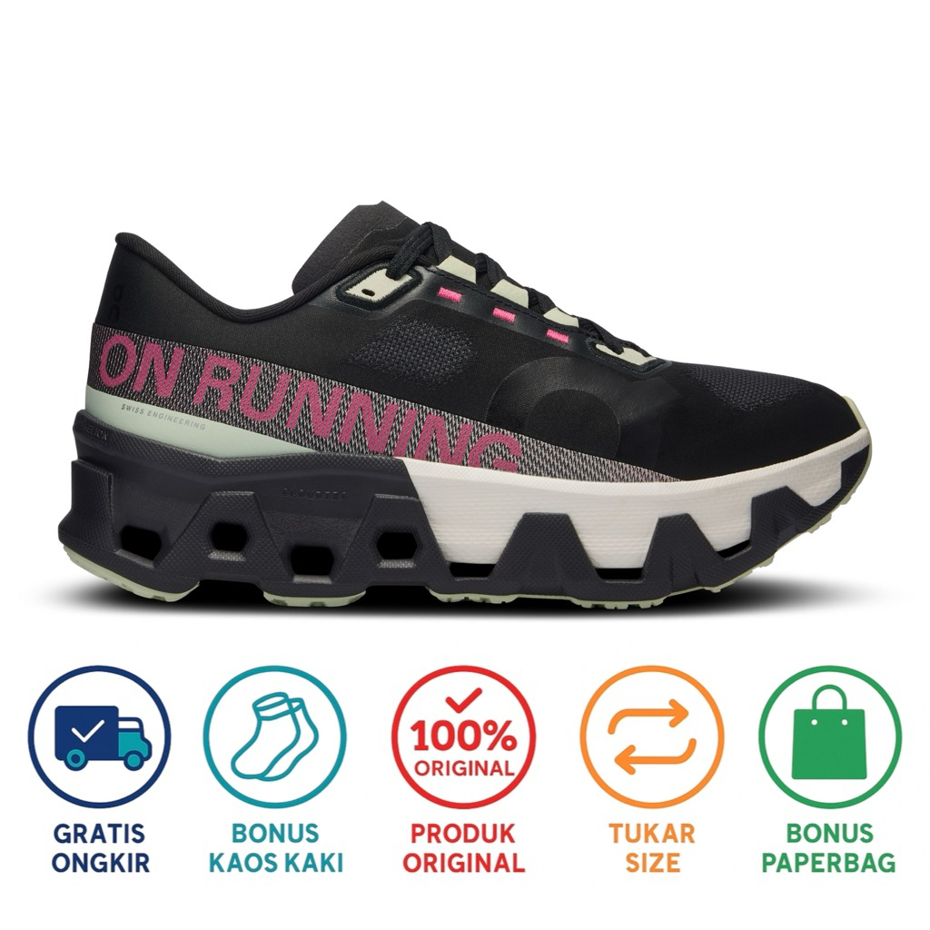 Sepatu Running On Cloud Monster Hyper Women Iron Black