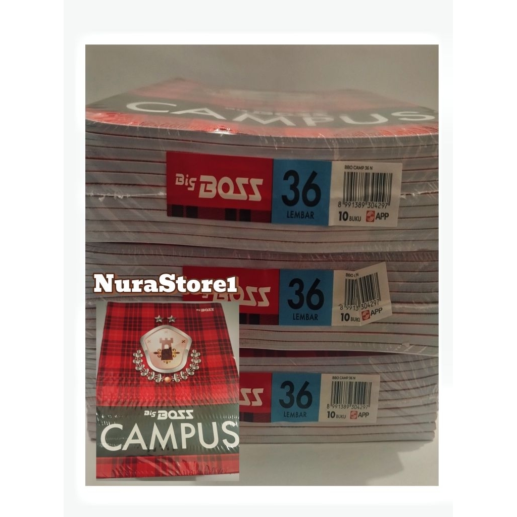 

BUKU TULIS BIG BOSS CAMPUS / BUKU CAMPUS 36 10 PCS / BUKU TULIS CAMPUS PUTIH