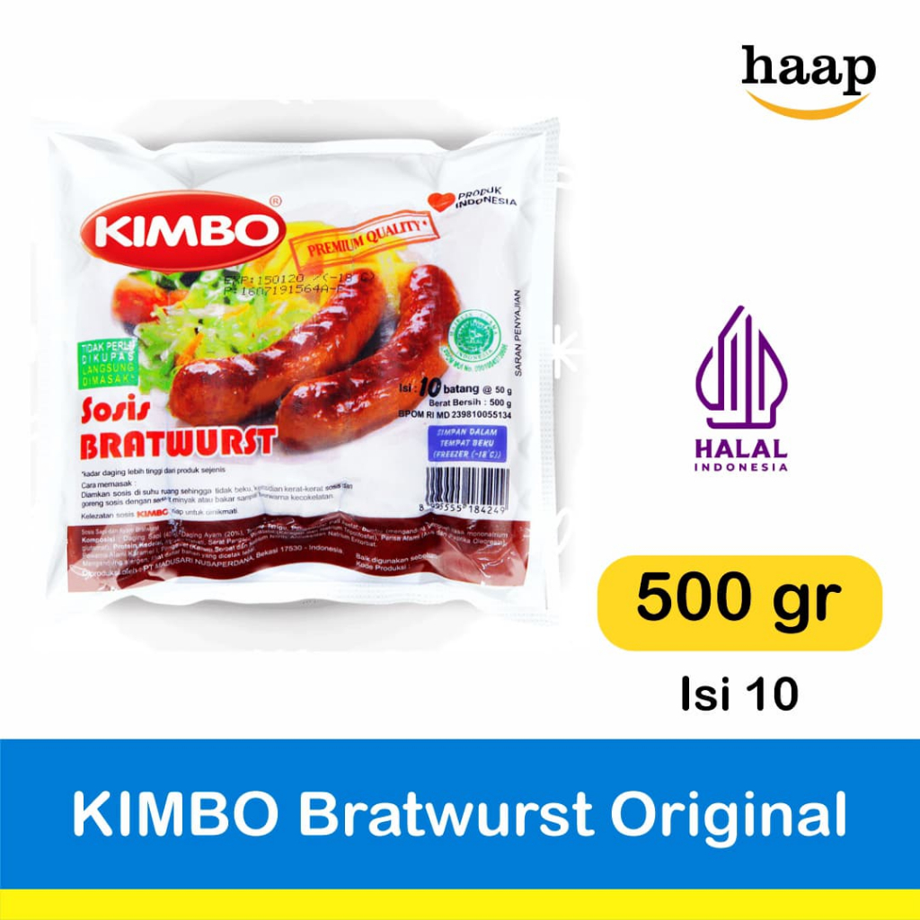 

Sosis Kimbo Bratwurst Original 500gr