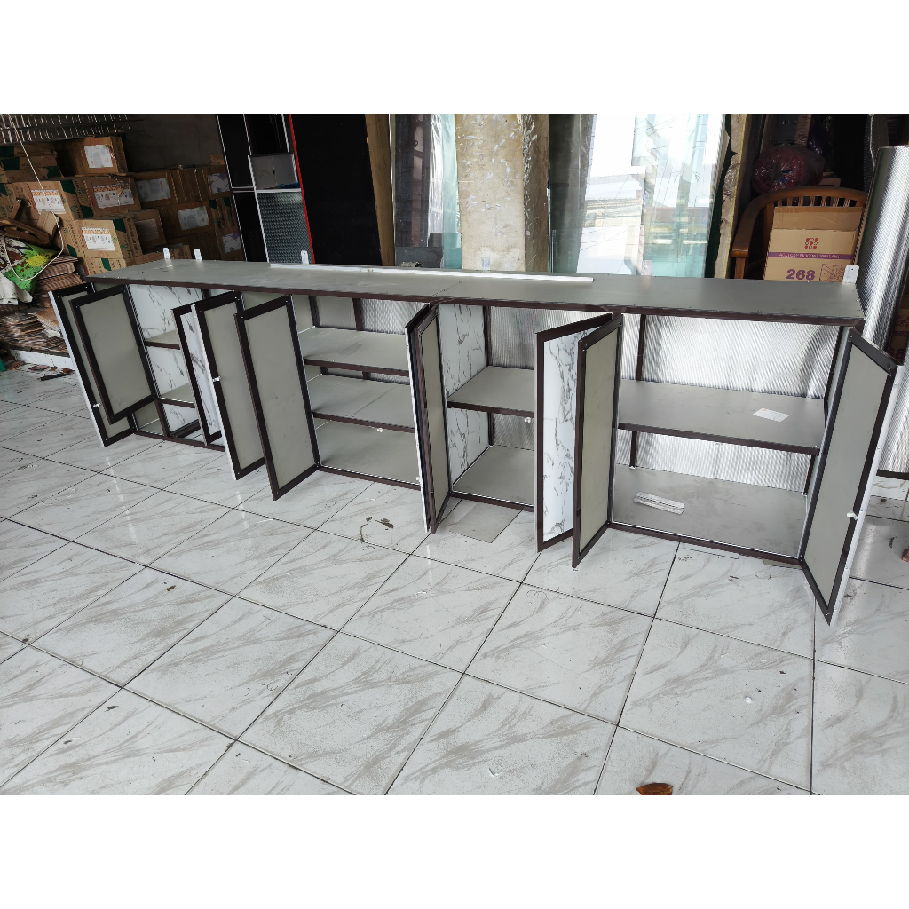 kitchen set atas panjang 3 meter.kitchen set atas/kitchen set/kitchen set alumunium/kitchen set atas