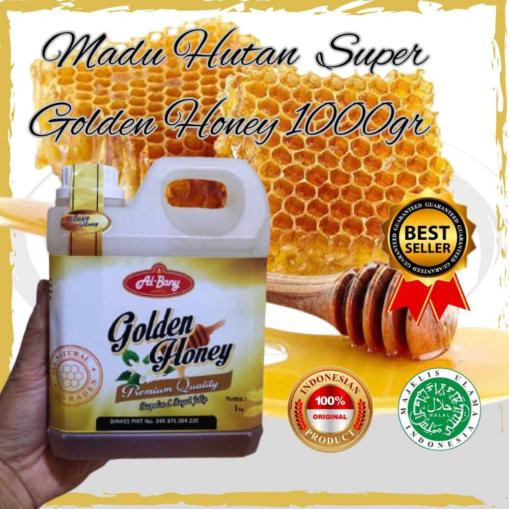 

Madu Hutan Golden Honey Original Al-bany Nett 1000gr Multivitamin dan imun