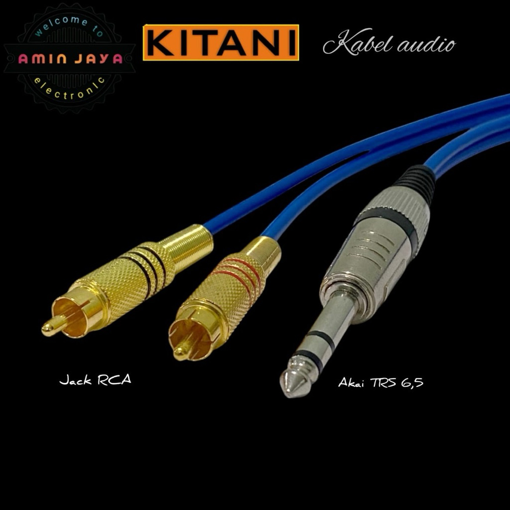 Jack akai stereo to rca kabel jack akai 6,5 to rca