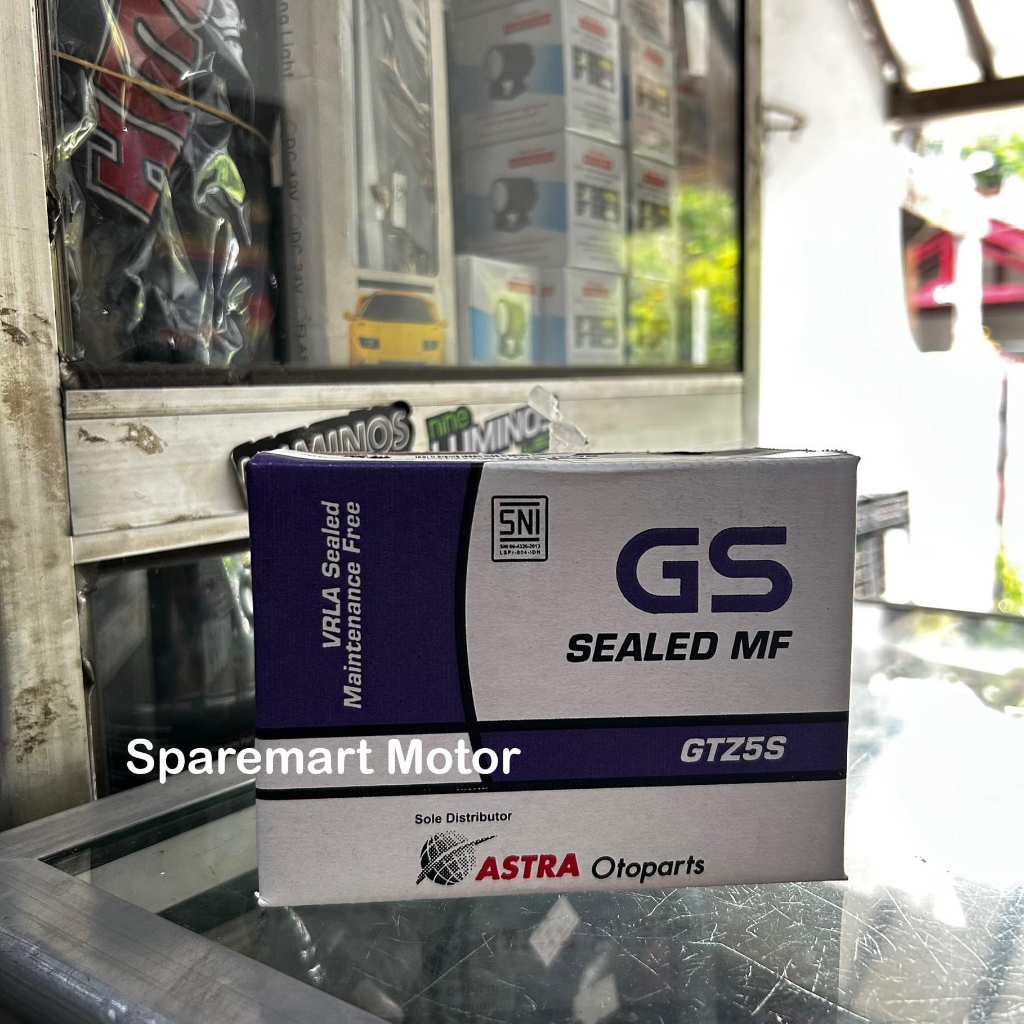 Accu Aki GS GTZ5S MF (3.5Ah) | Aki Motor Kering Pendek