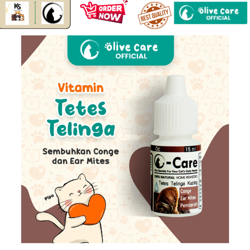 Olive Care Tetes Telinga Kucing Untuk Conge & Ear Mites terbaik