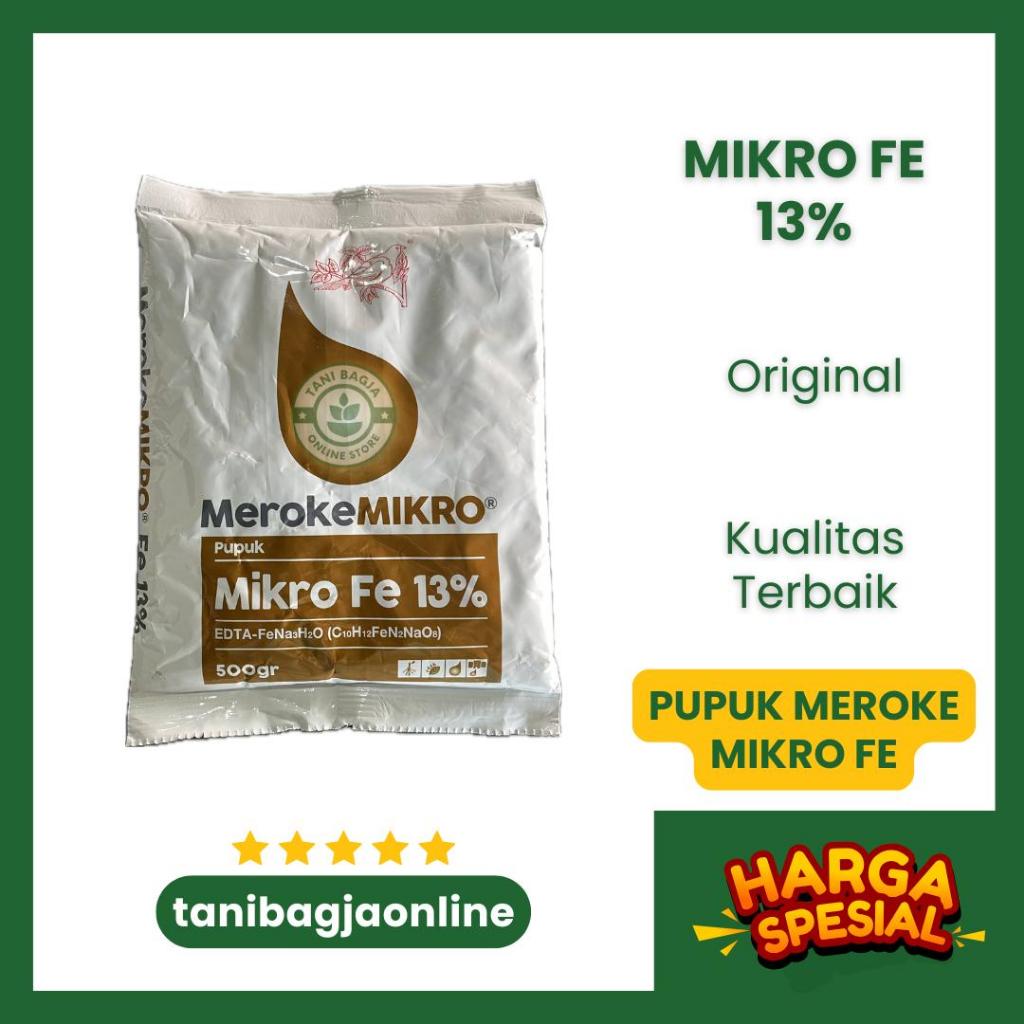 PUPUK MEROKE MIKRO FE 13% EDTA-FE 500GR | PUPUK TANAMAN | PUPUK MIKRO | PUPUK MEROKE
