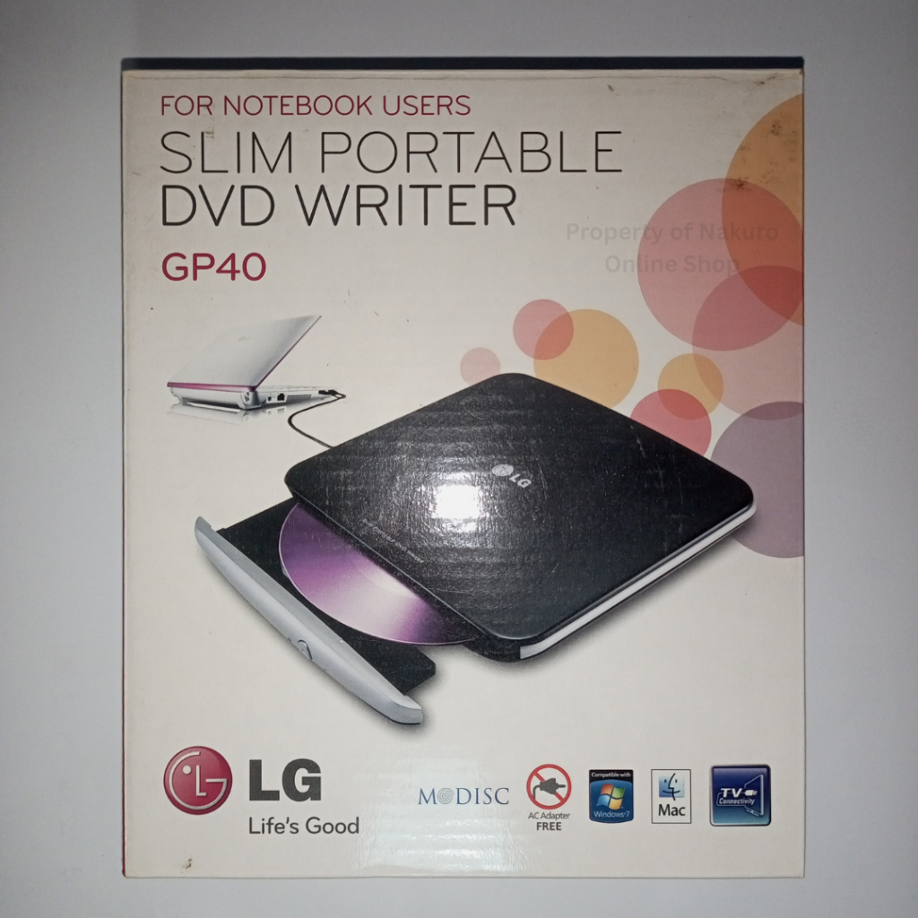 LG GP40 - Slim Portable DVD Writer (Bekas Pemakaian)