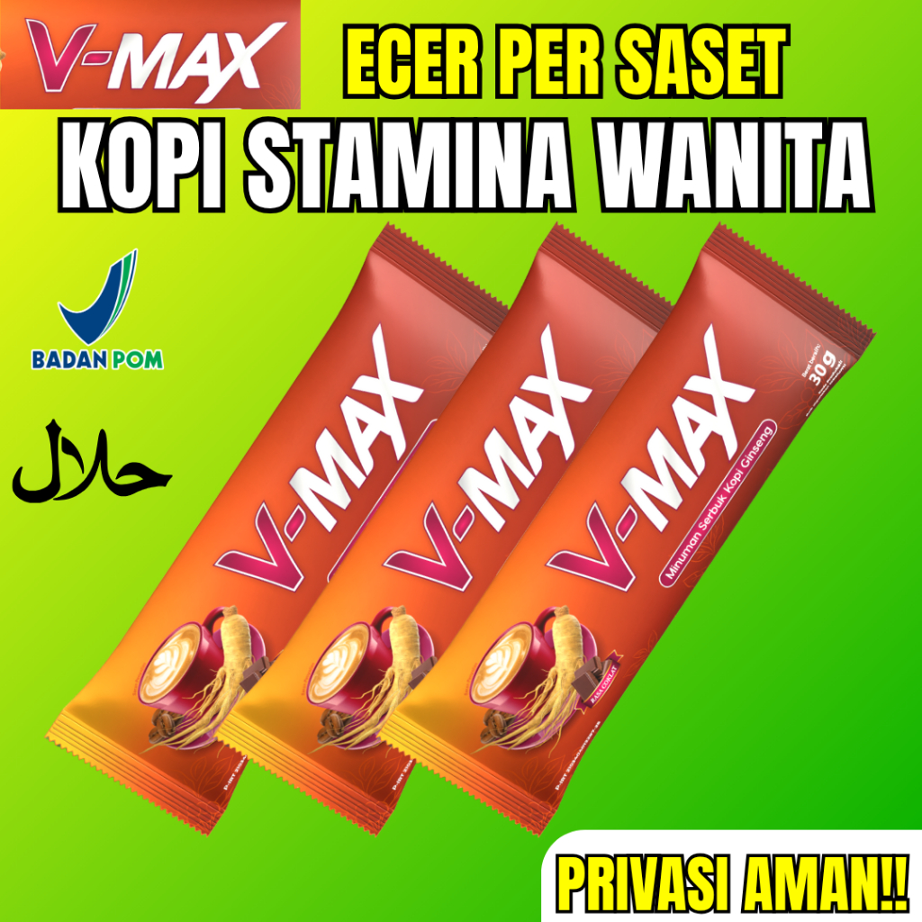

Vmax original Saset ecer Kopi stamina wanita Halal tanpa efek samping BPOM Bisa COD
