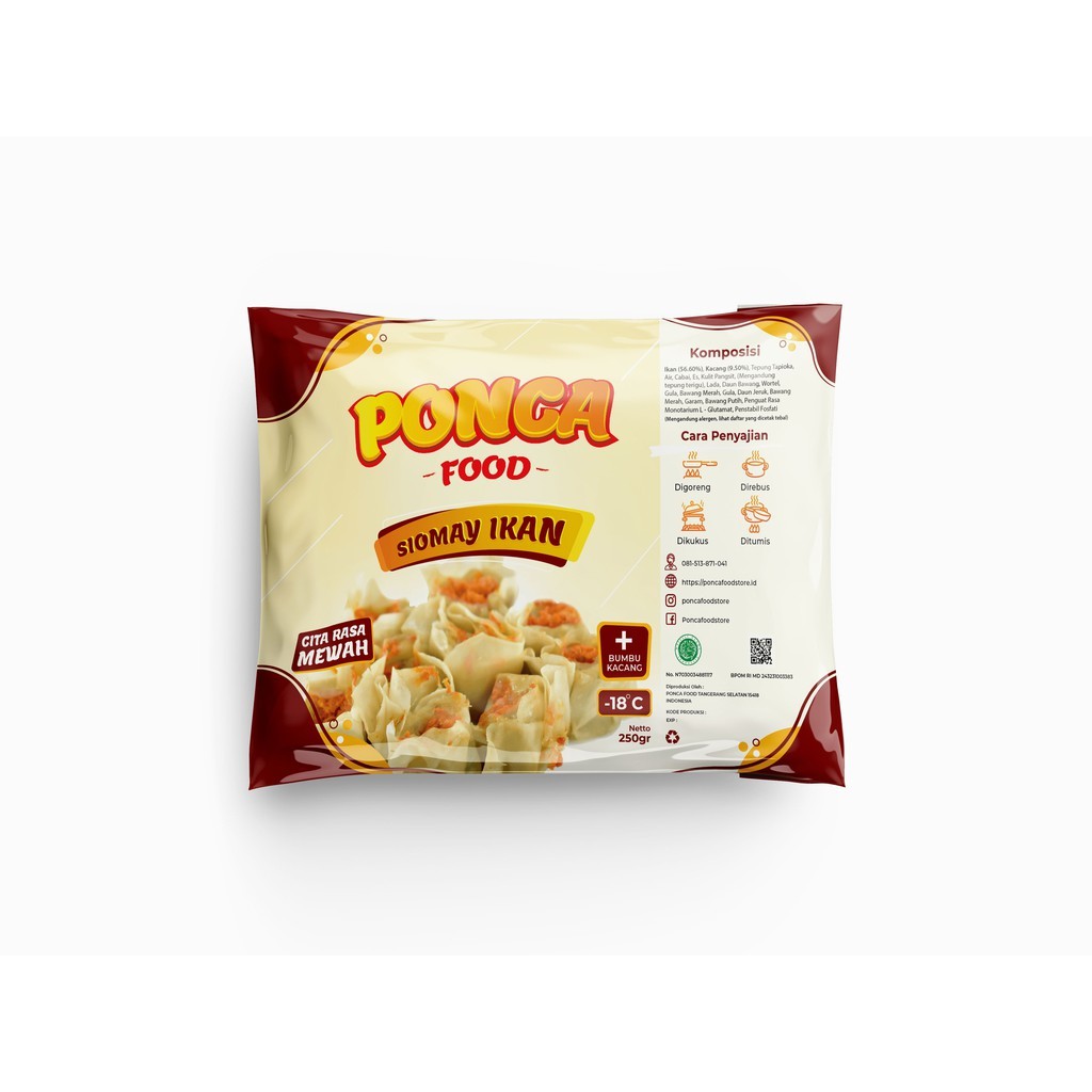 Siomay Ikan Ponca Isi 20 Pcs 500gr Siomay Ikan Pondok Cabe