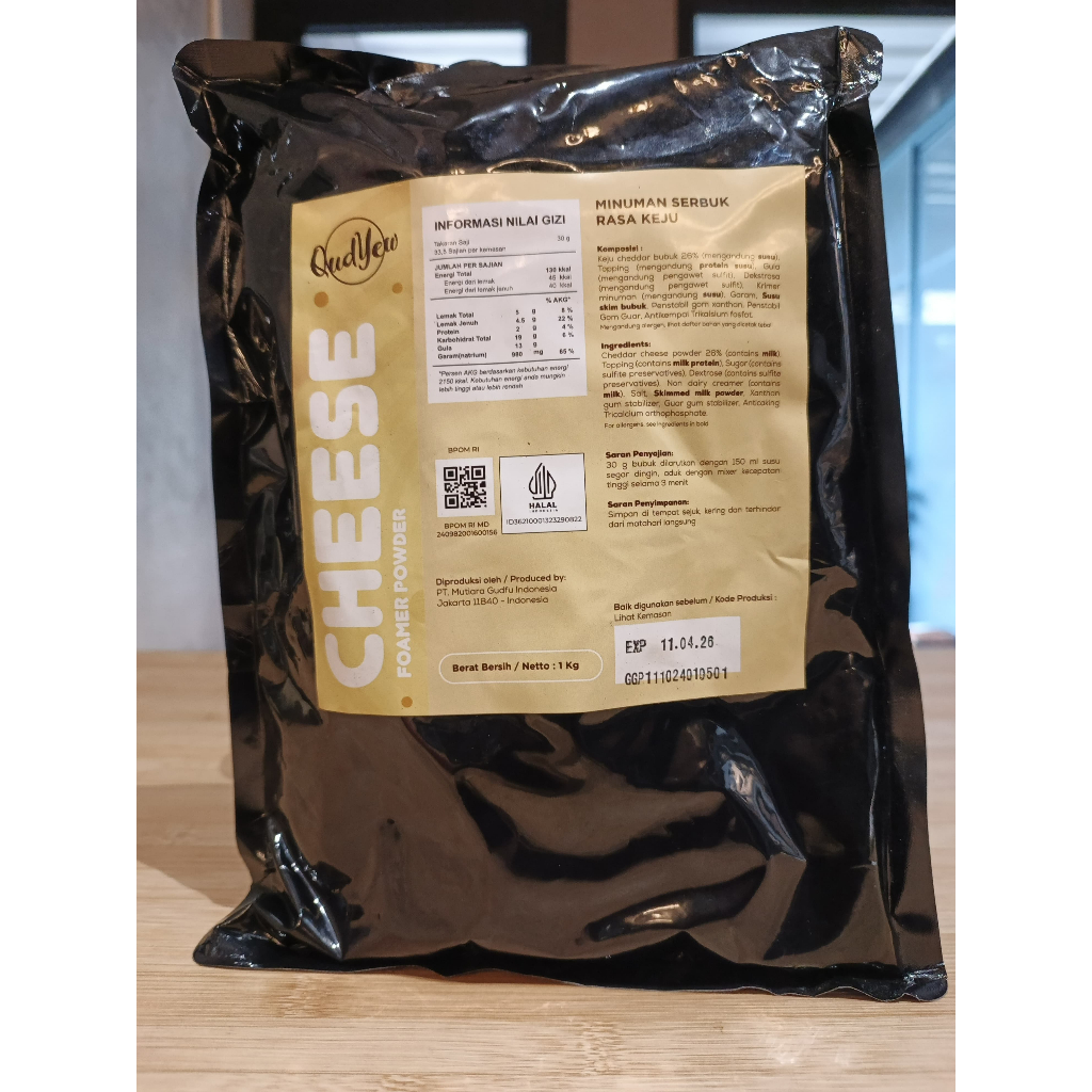 

QUDYEW CHEESE FOAM POWDER 1KG / BUBUK KEJU 1 KG