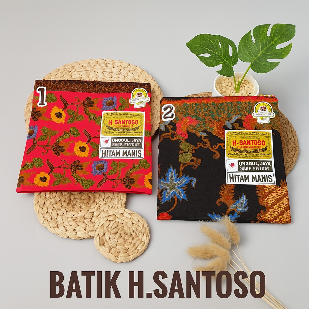 KAIN BATIK WANITA H.SANTOSO HITAM MANIS