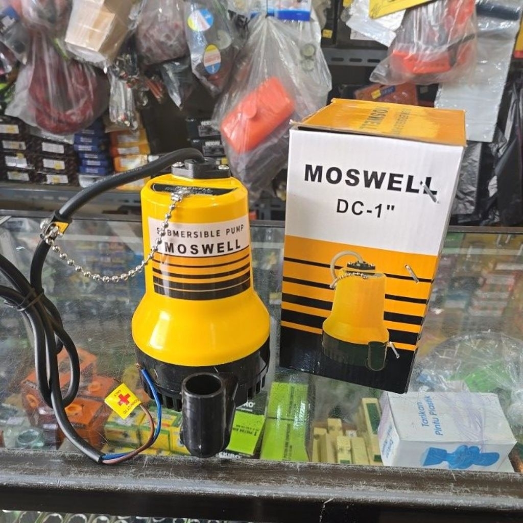 pompa celup dc 12v moswell / pompa celup aki 12 vol moswell / mesin air celup 12volt dc ( aki)