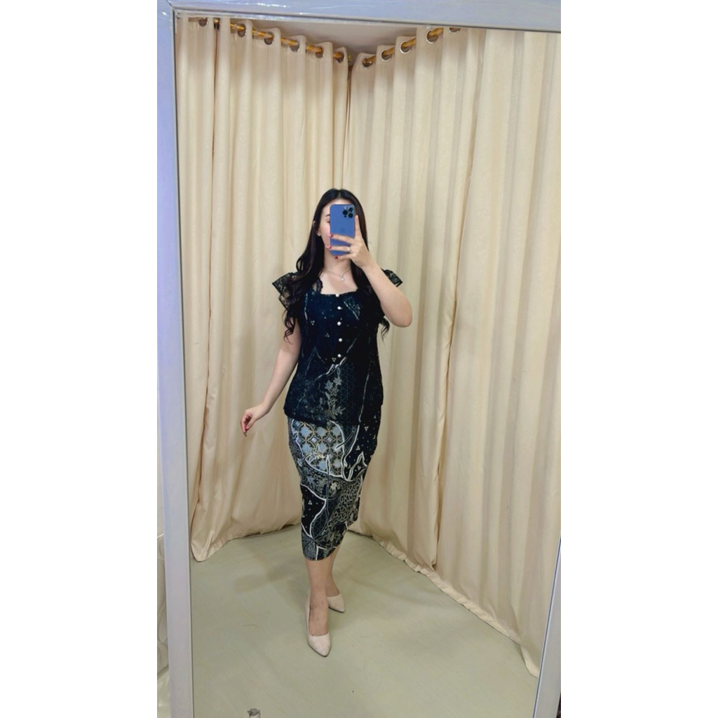 TERKINI DRESS BATIK HAGIA/DRESS BATIK COUPLE/KEBAYA WANITA/DRESS BATIK NATAL TERKINI